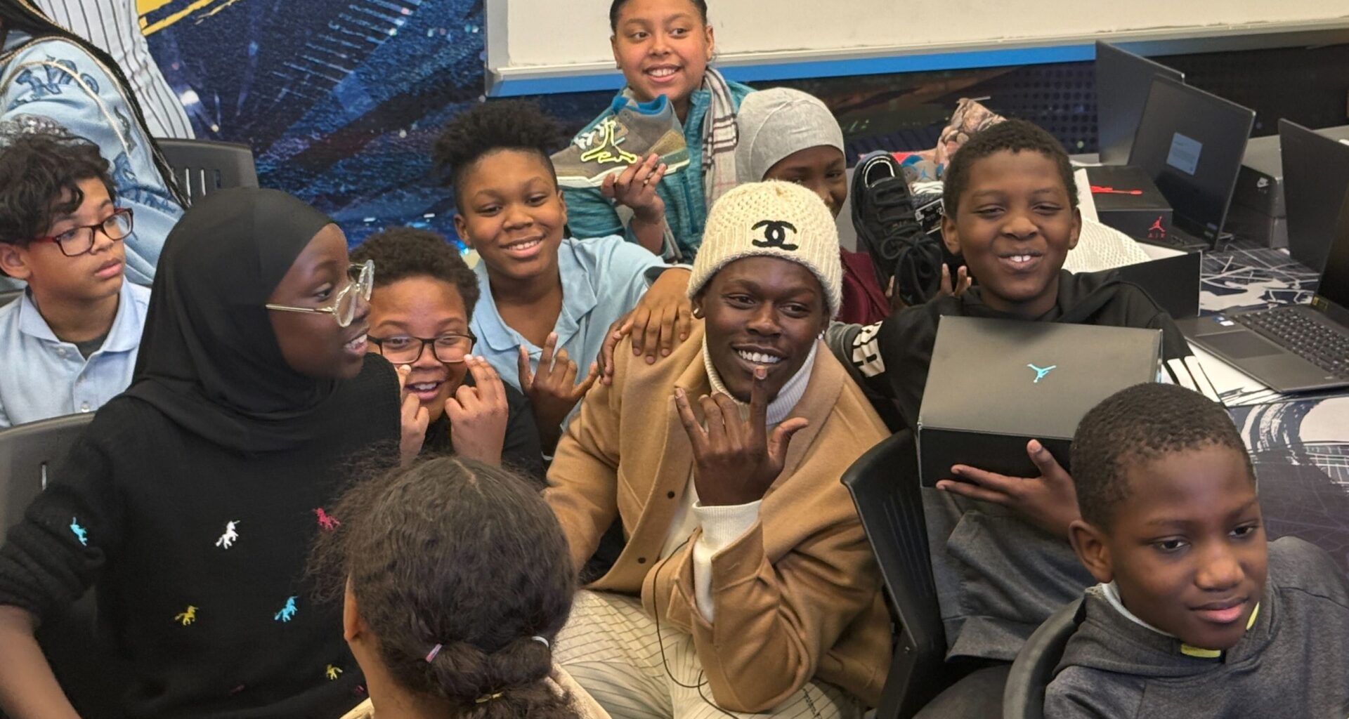 Jazz Chisholm Jr. gives back to Community School 55 in the Bronx