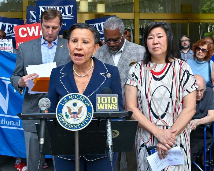 Nydia Velazquez at IRS rally
