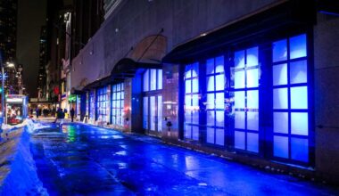 Light, sound and street life collide in new Fulton Mall art installation through March 16 • Brooklyn Paper