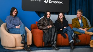 Rachel Lambert, Jenny Slate, Abby Ryder Fortson and Chris Pine at the IndieWire Studio Presented by Dropbox at Sundance on January 23, 2026 in Park City, Utah.