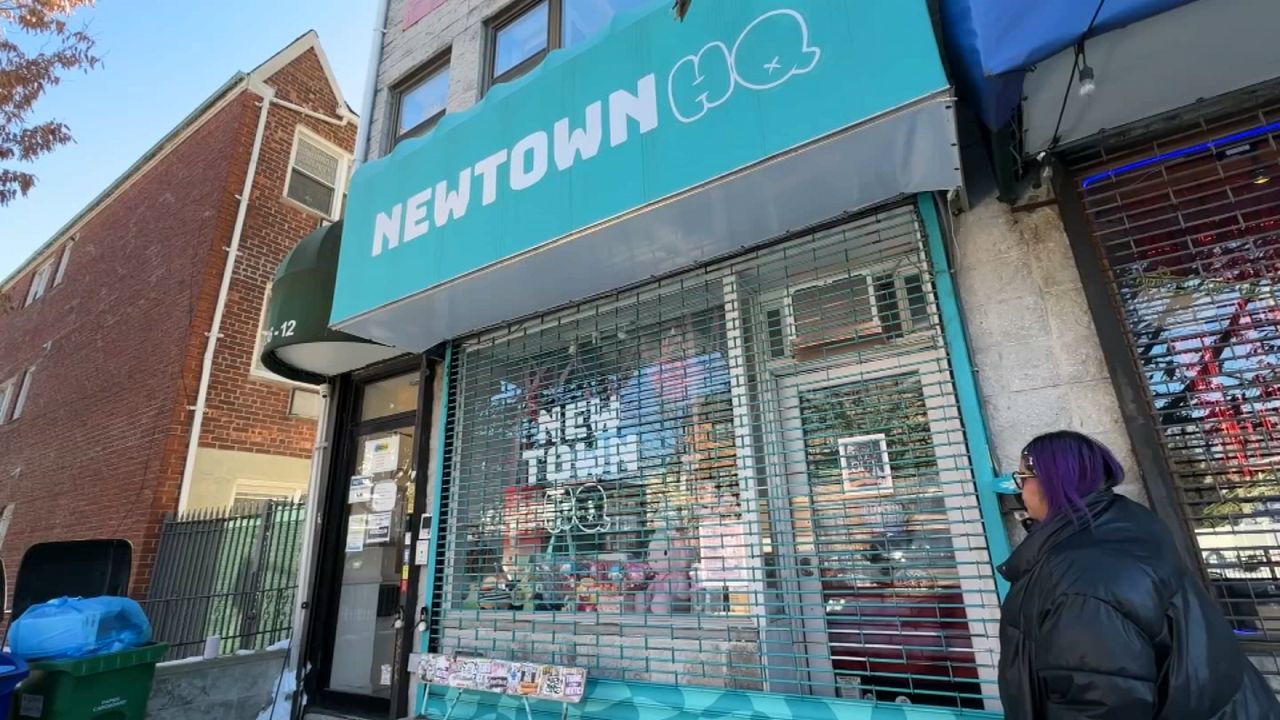 A pop culture gift shop in Astoria, Queens, is one of the small businesses across the city participating in Friday’s strike. (Spectrum News NY1)