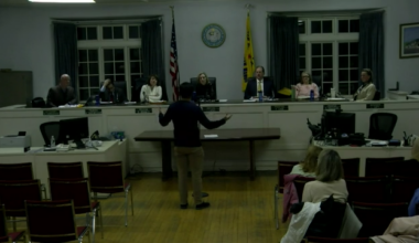 Ryan Kurtz before the Pelham Manor Board of Trustees on January 12