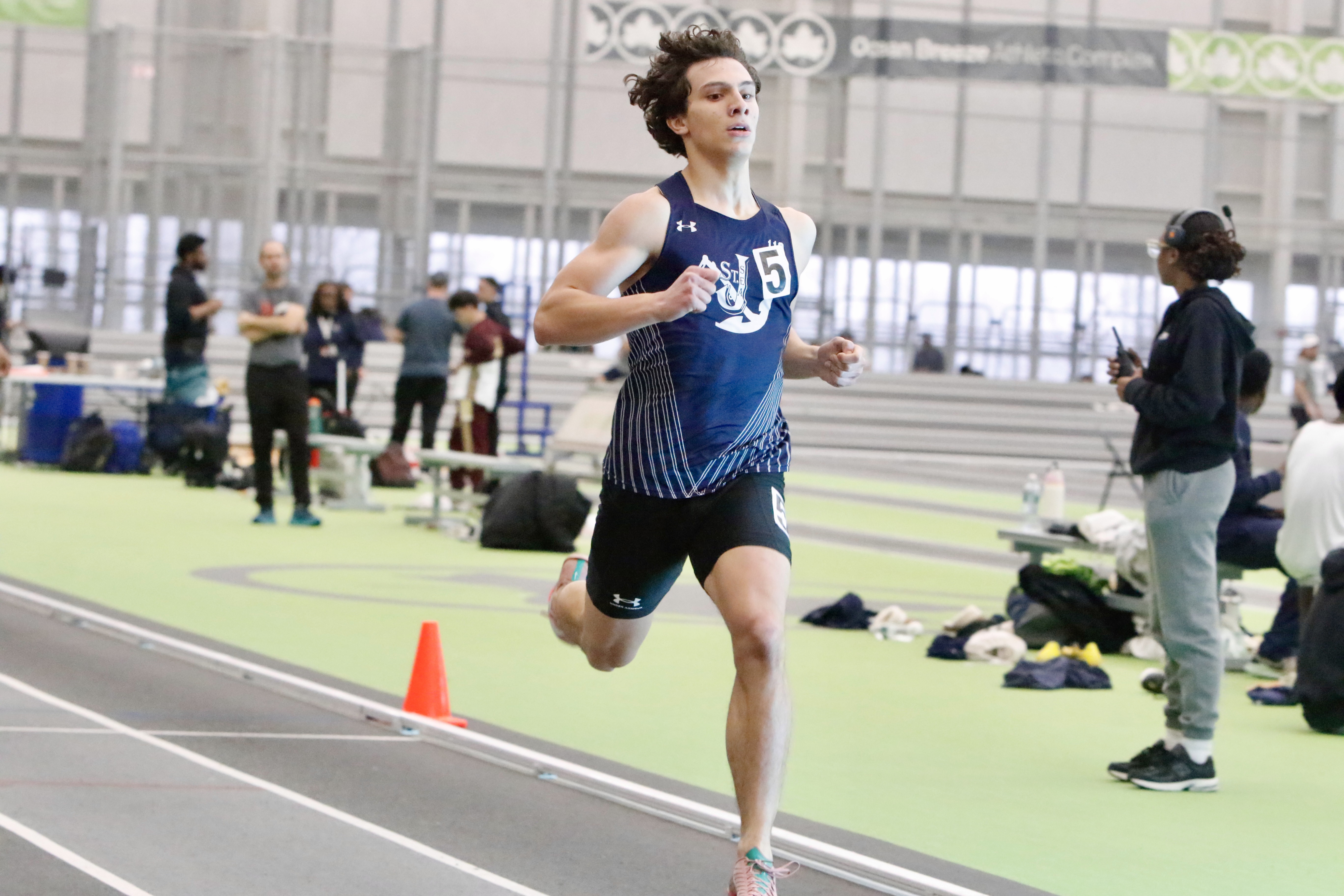 St. Joseph by-the-Sea's Christopher Perez won the 600 meters at the Staten Island High School Indoor Track and Field Championship on Jan. 18, 2026.