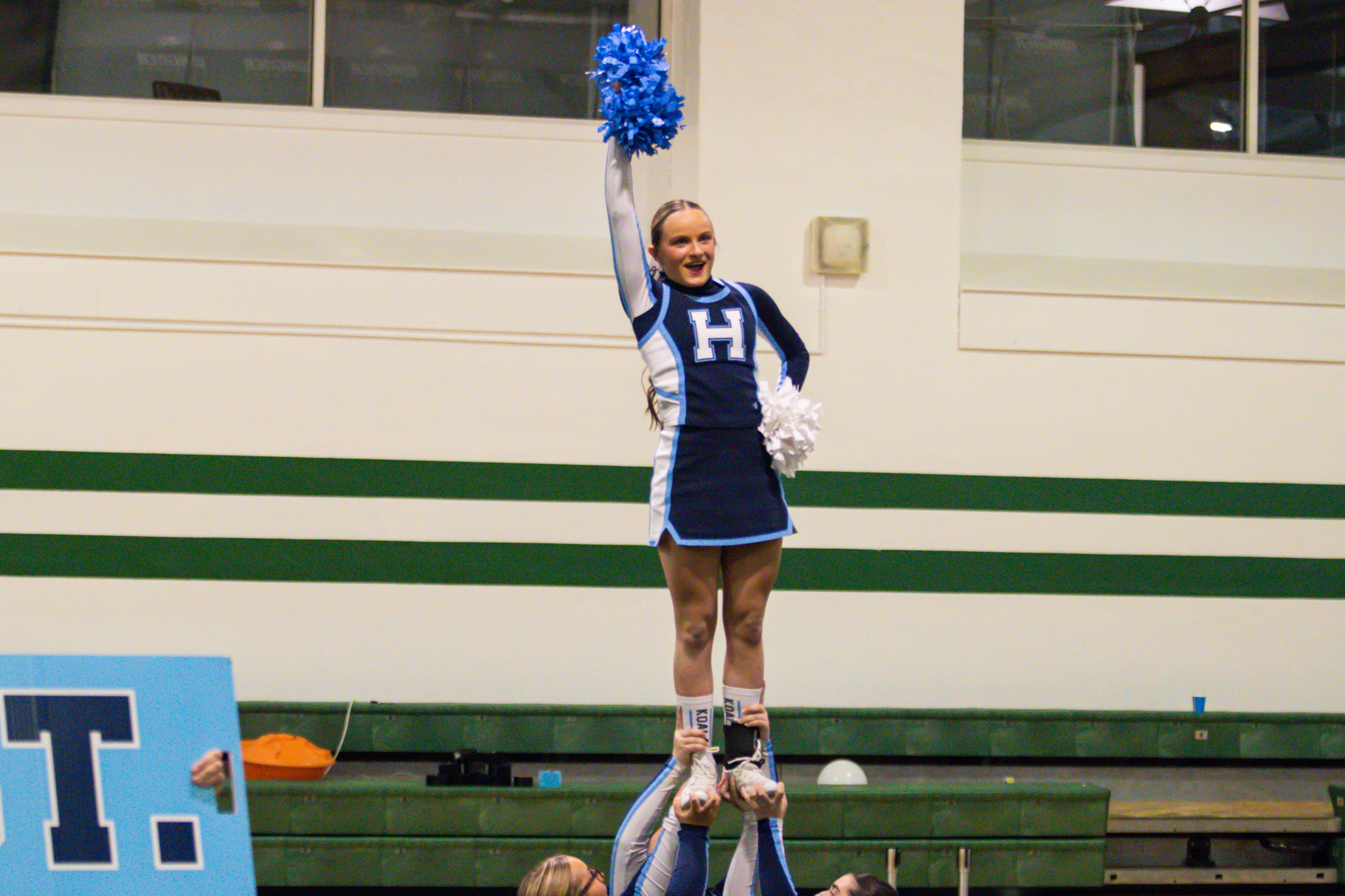 The event featured performances from four of the Staten Island teams competing in the National High School Cheerleading Competition this weekend along with the Seahawks showing off its routine. (Annie DeBiase for the Advance/SILive.com)