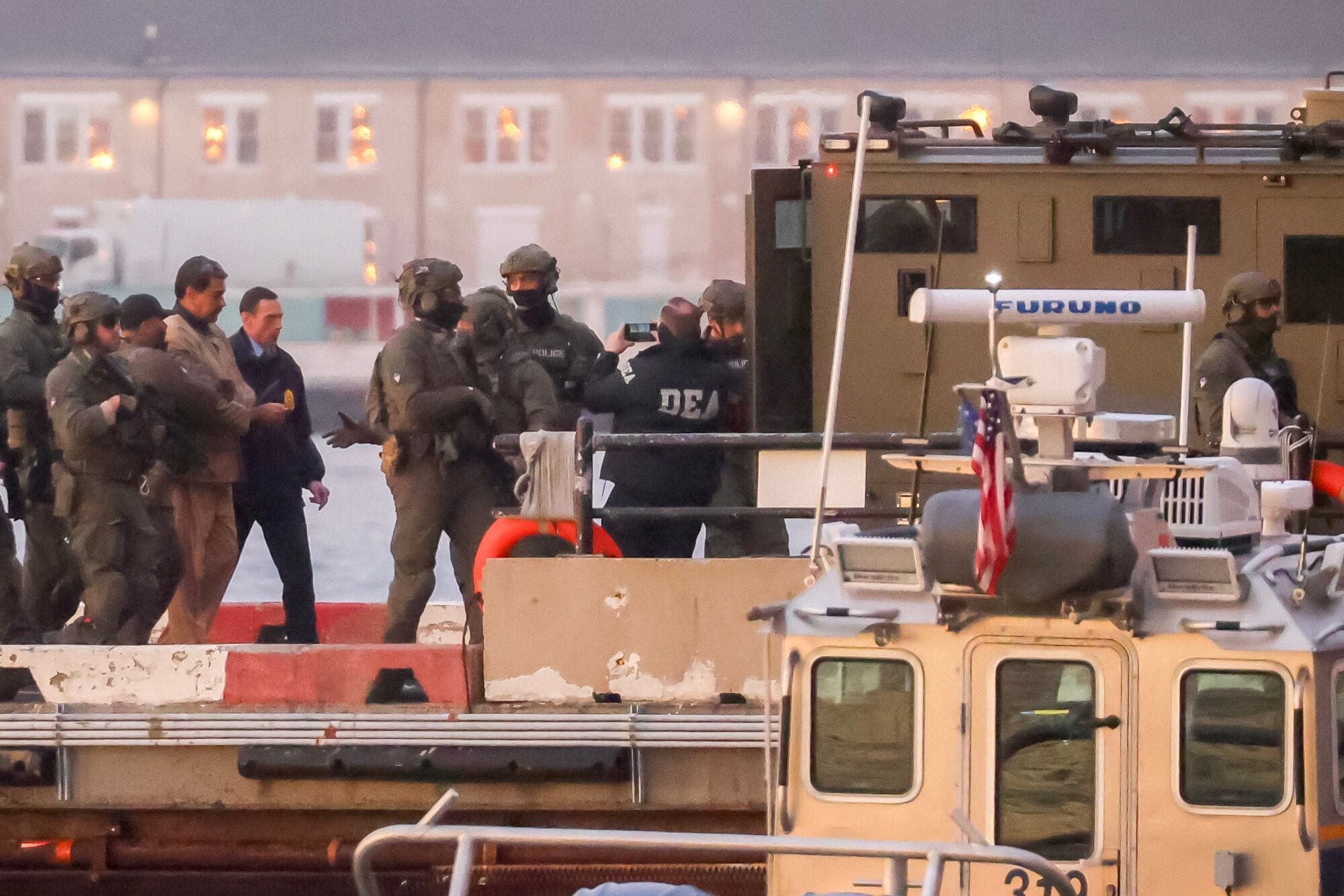 Ousted Venezuelan President Nicolas Maduro arrives at the Wall Street heliport ahead of his appearance in federal court in New York, US, on Monday, Jan. 5, 2026.(Bloomberg)