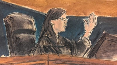 Judge Margaret Garnett speaks from the bench during a hearing for Luigi Mangione in Manhattan federal court (AP)