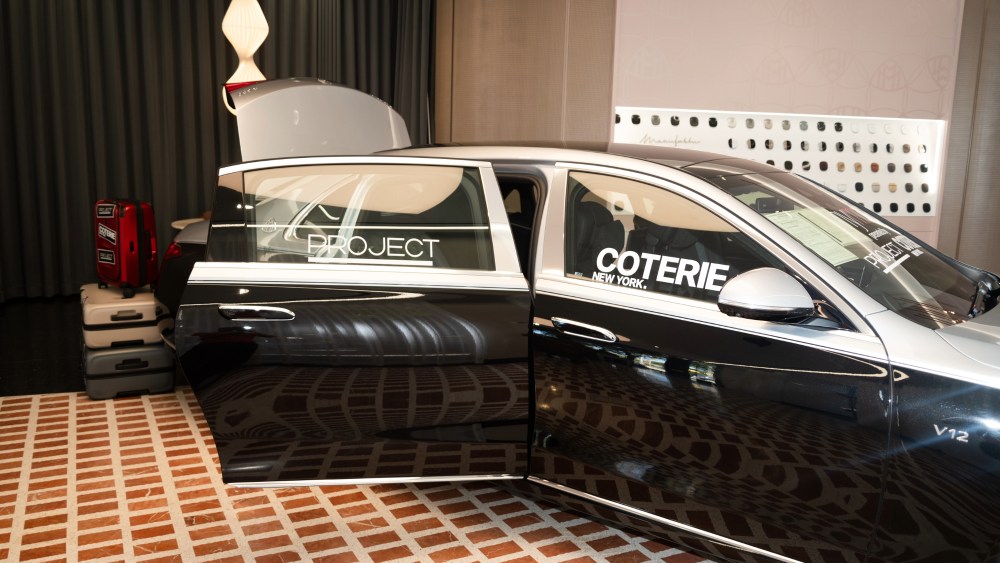 New York Men's Day is being held at the Mercedes-Benz of Manhattan showroom.