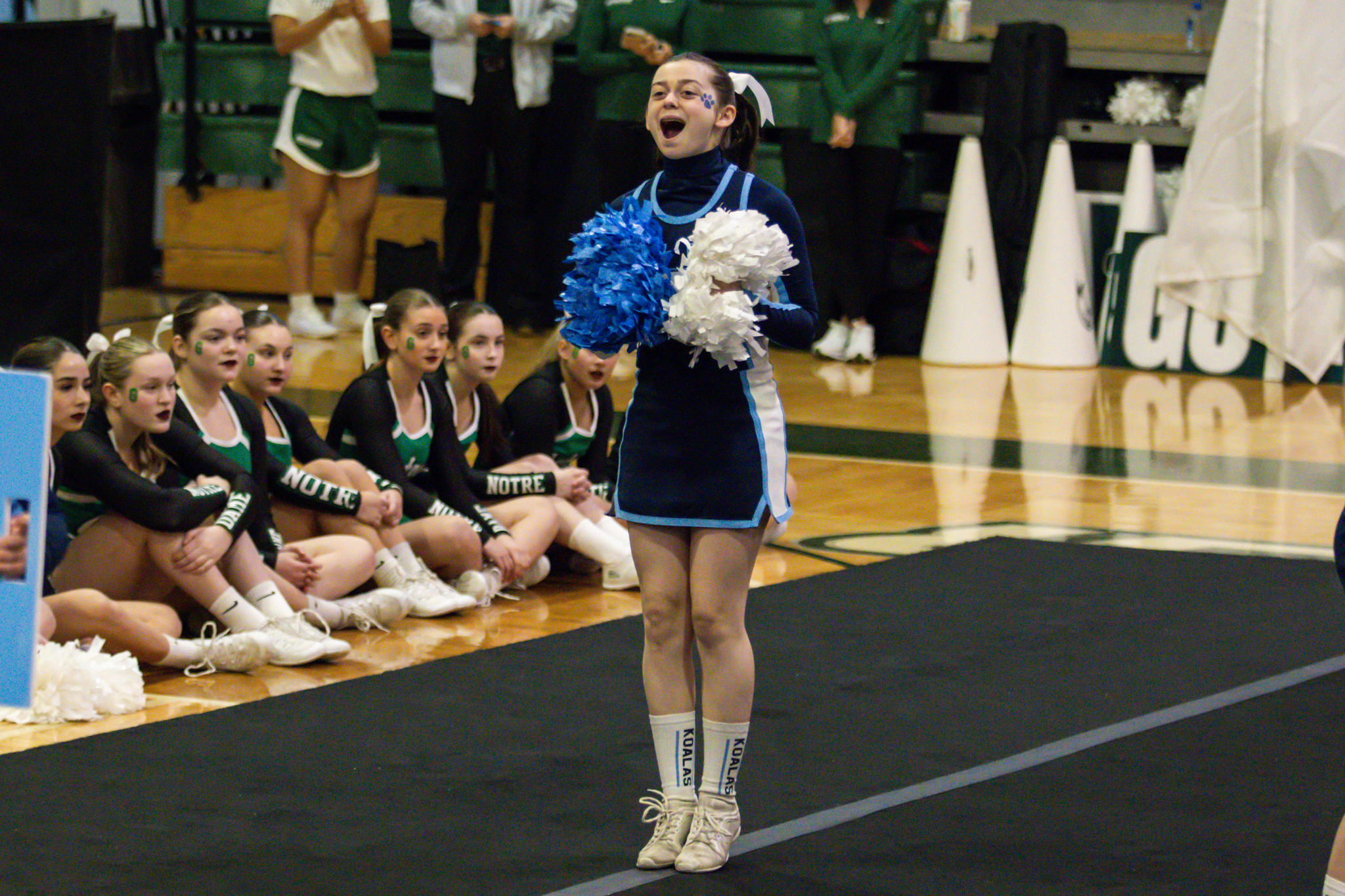 The event featured performances from four of the Staten Island teams competing in the National High School Cheerleading Competition this weekend along with the Seahawks showing off its routine. (Annie DeBiase for the Advance/SILive.com)