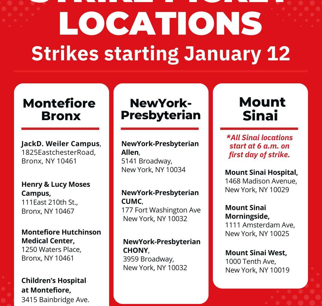 NYSNA Nurses’ ‘Strike Looms’ As The Union & Major New York City Hospitals ‘Fail To Reach New Contract Deals Before A Midnight Deadline’