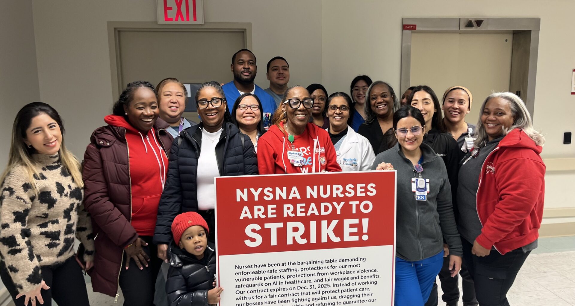 Strike Notice Delivered: NYSNA Nurses Could Begin Walkout On January 12th At 12 Private Sector Hospitals In New York City ‘If’ Hospitals ‘Fail To Agree’ To Contracts That Protect Patient Care with Safe Staffing & Guaranteed Health Care Benefits for N