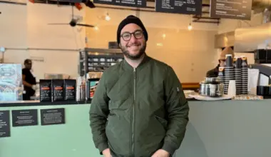 Noah Bernamoff at Black Seed’s Bushwick shop, which serves as the company’s headquarters (Maria Gallucci/Canary Media)
