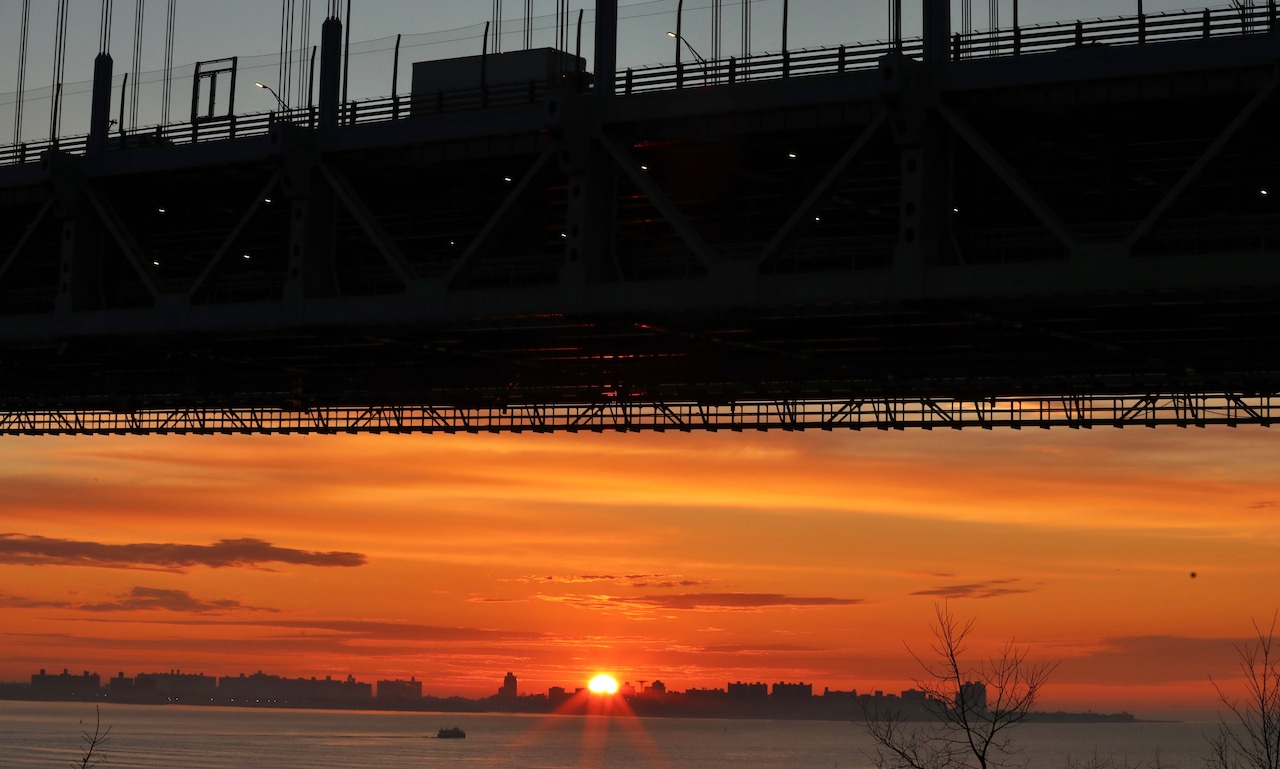 Sunrise over Fort Wadsworth on Staten Island