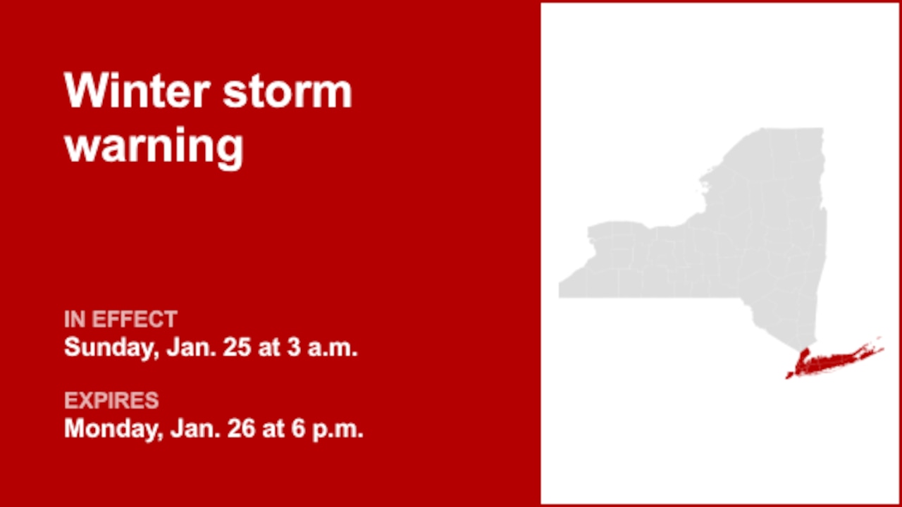 NY weather: Winter storm warning for part of New York for Sunday and Monday – as much as 14 inches of snow