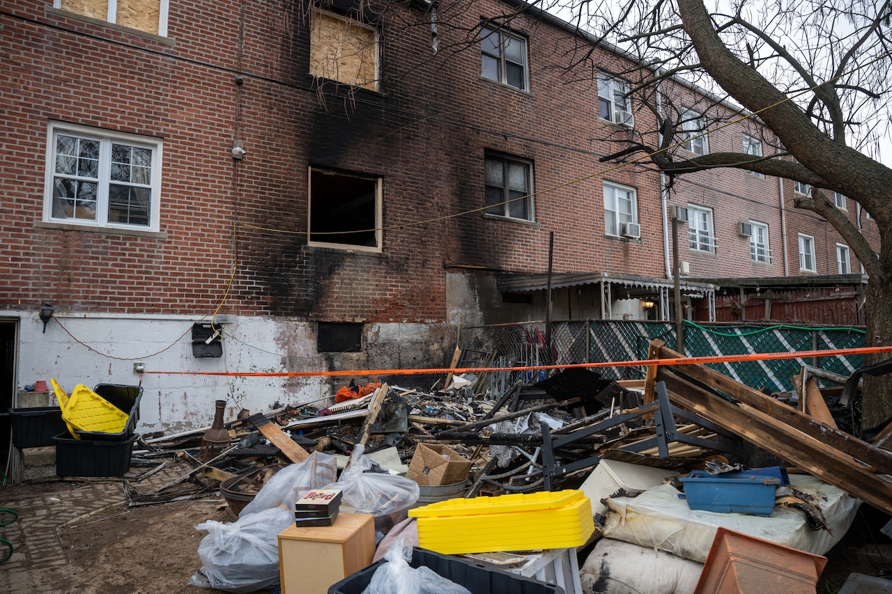 Hodges Place fire damage on Dec. 26, 2025