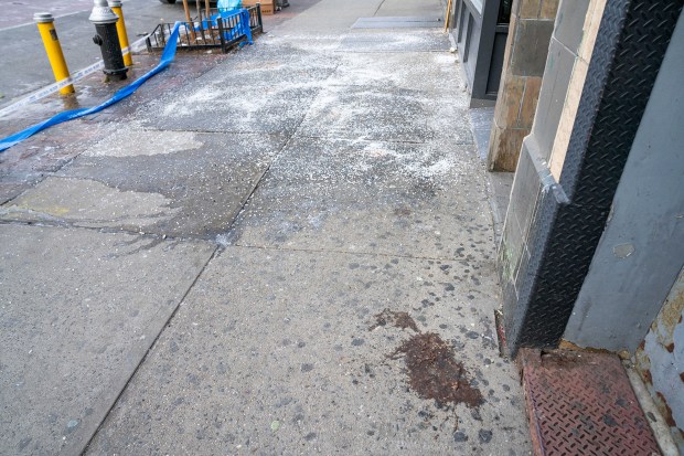 A 35yr old man was rushed to Elmhurst Hospital after he was stabbed in the neck and torso during a dispute at the Yeras Sports Bar at 86-09 Northern Boulevard in Queens on Saturday January 24, 2026. 0723. (Theodore Parisienne / New York Daily News)