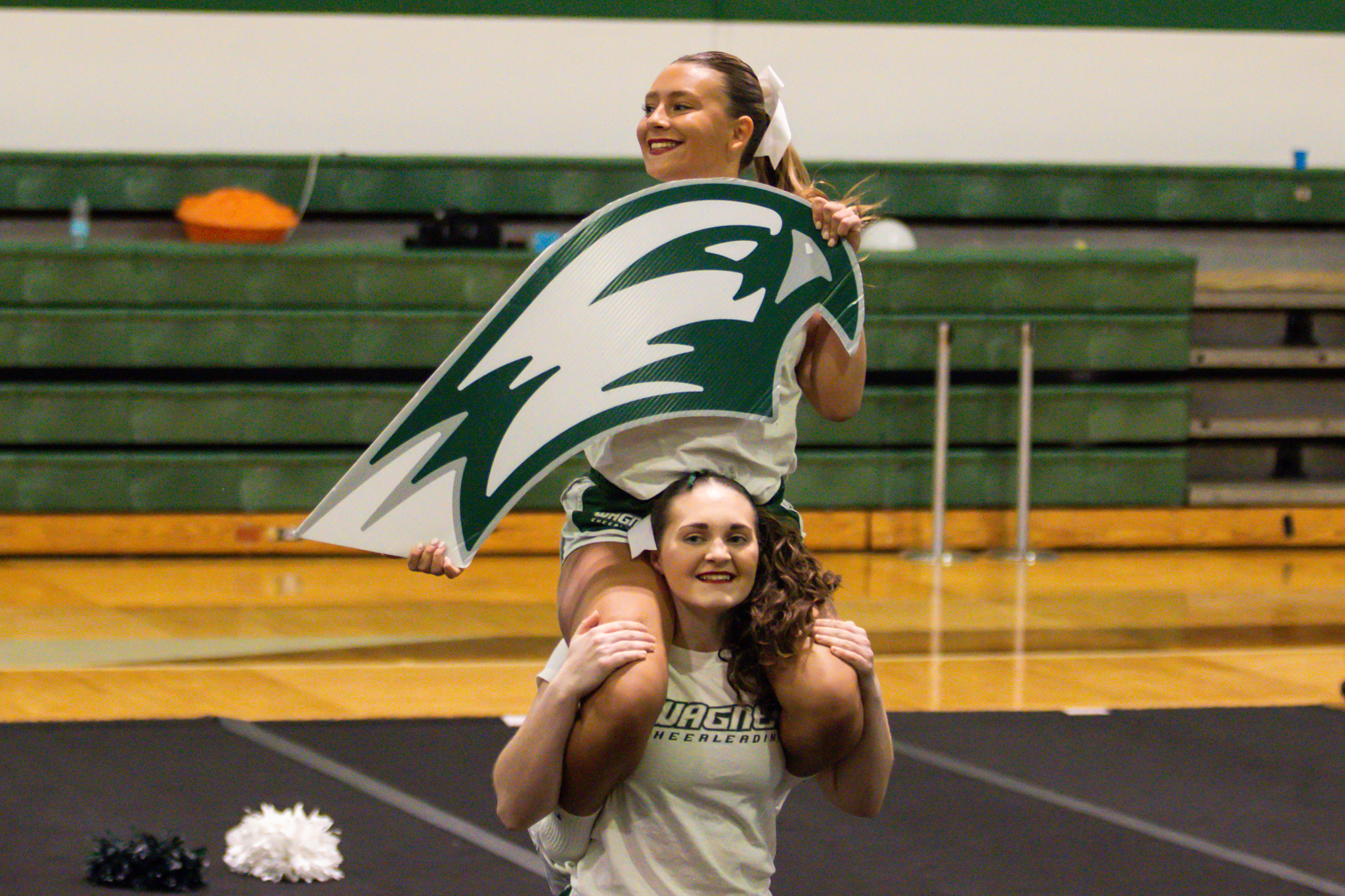 The event featured performances from four of the Staten Island teams competing in the National High School Cheerleading Competition this weekend along with the Seahawks showing off its routine. (Annie DeBiase for the Advance/SILive.com)