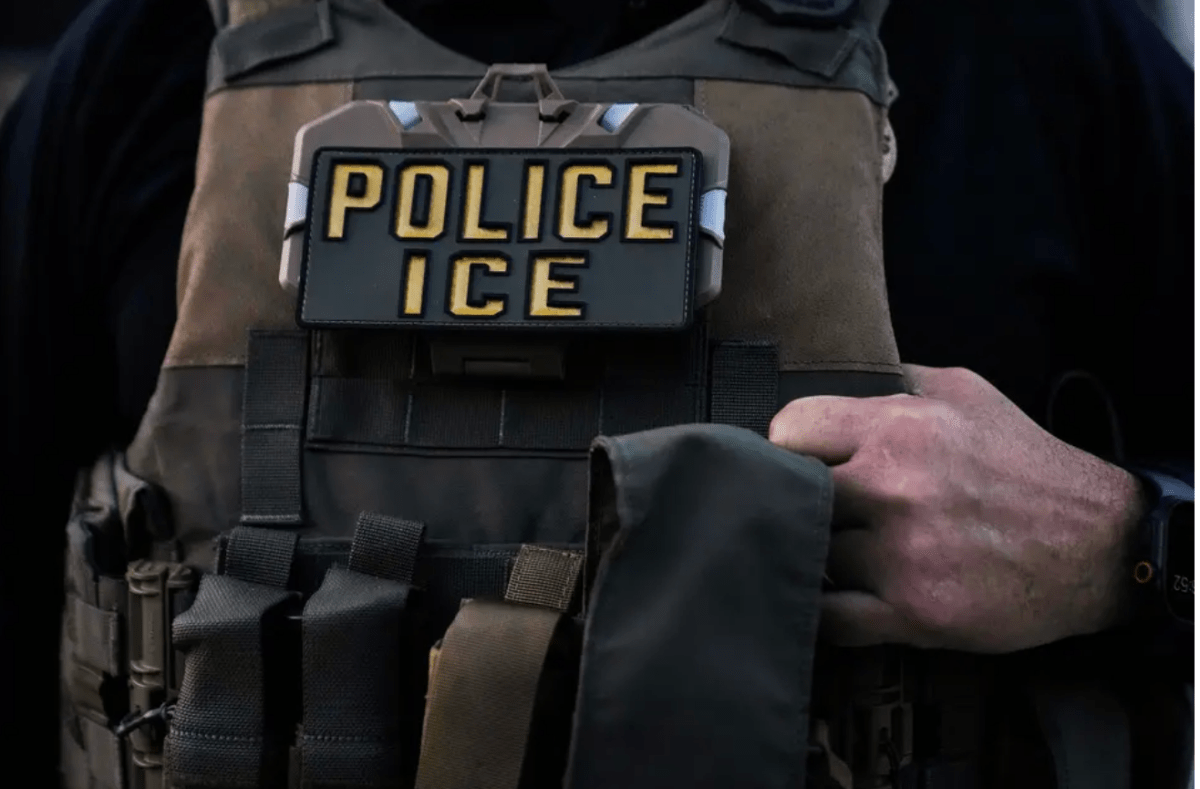 ICE POLICE CLOSE UP OF VEST