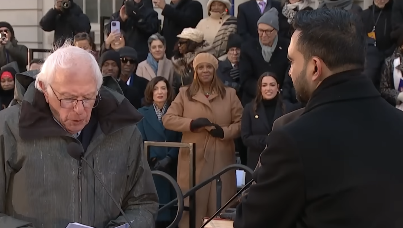 Bernie Sanders swears in Zohran Mamdani as New York City mayor