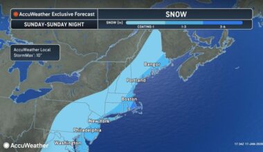 Coastal storm to spread snow from Georgia to New York, Massachusetts