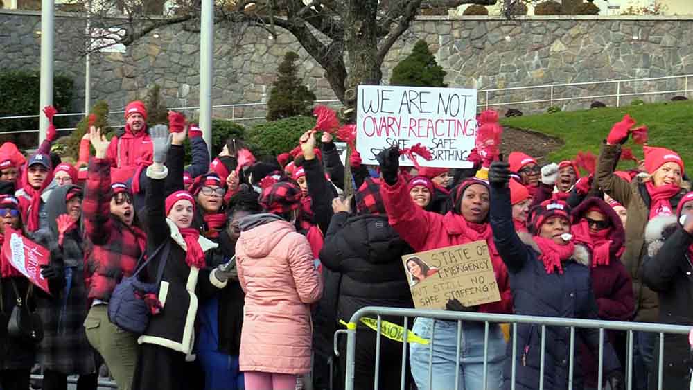 Day 1: Nurses at Three NYC Private Hospital Systems Strike as Gov. Hochul Declares “State of Emergency”