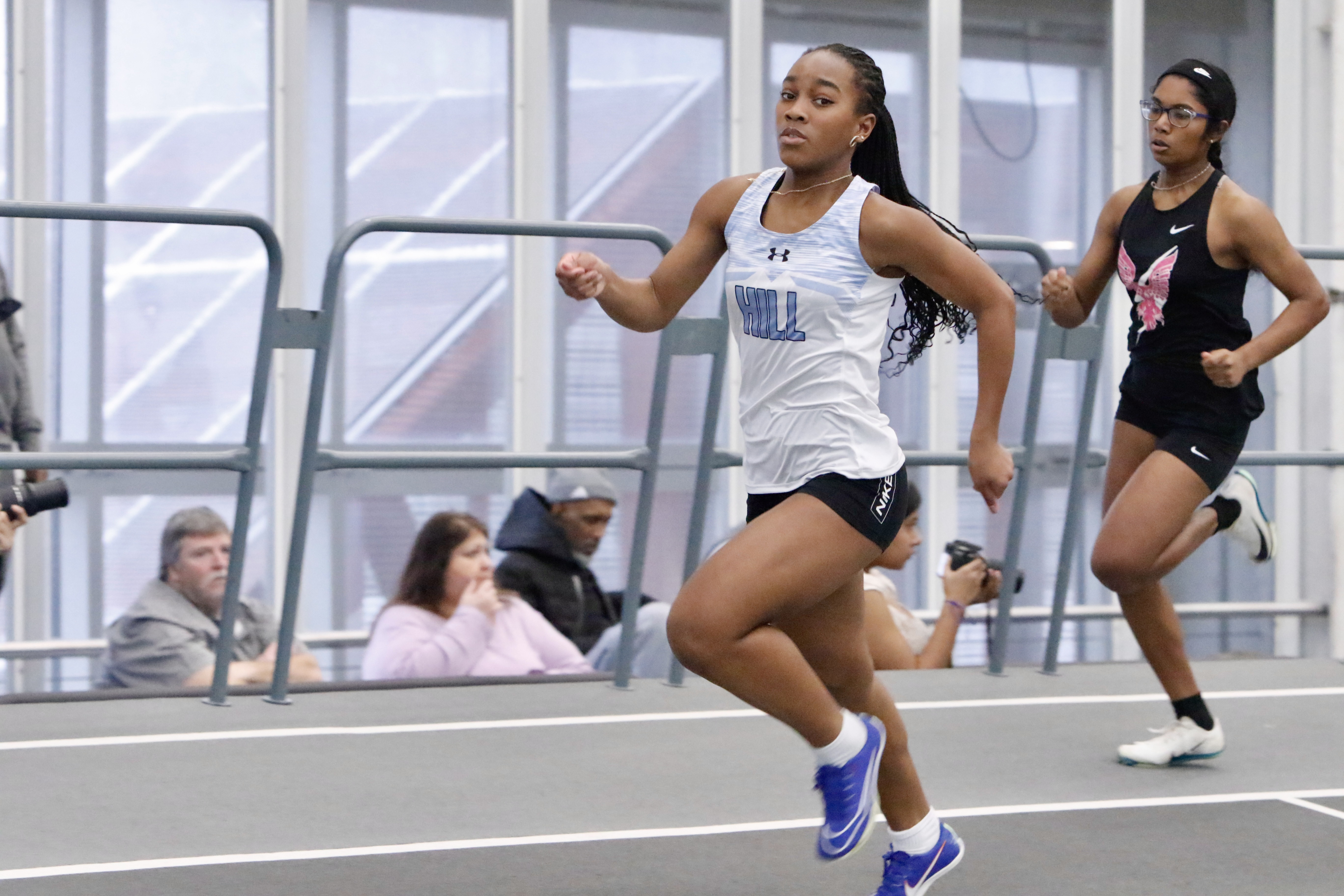 St. Joseph Hill's Kirsten Harper competes in the 300 meters at the Staten Island High School Indoor Track and Field Championship on Jan. 18, 2026.