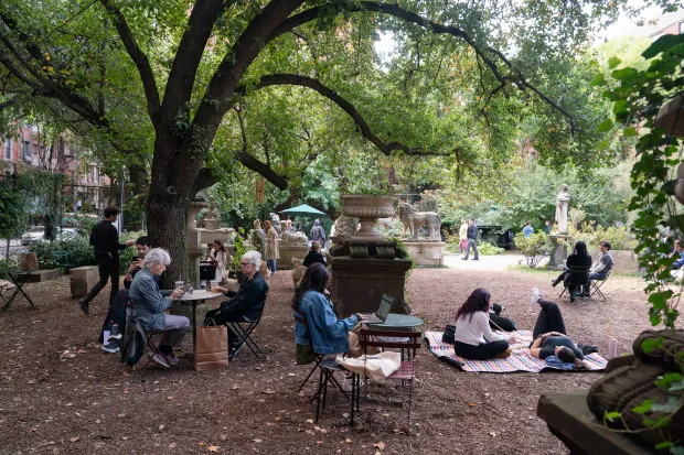 The Elizabeth Street Garden is pictured in 2024. (Barry Williams for New York Daily News) 