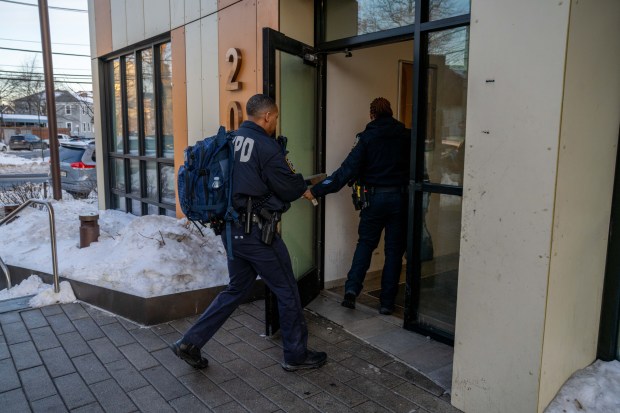 A 59yr old man was pronounced dead on scene after he was found unconscious and unresponsive, with trauma to the face and head, on the sixth-floor of a residential building at 20-50 Nameoke Avenue in the Far Rockaway section of Queens on Friday January 30, 2026. 1436. Photos taken on Saturday January 31, 2026. 0731. (Theodore Parisienne / New York Daily News)