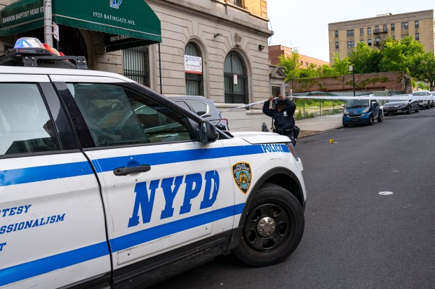 A 39-year-old man was fatally stabbed on Bathgate Ave. near E. Tremont Ave. early Monday, June 2, 2025. (Theodore Parisienne / New York Daily News)