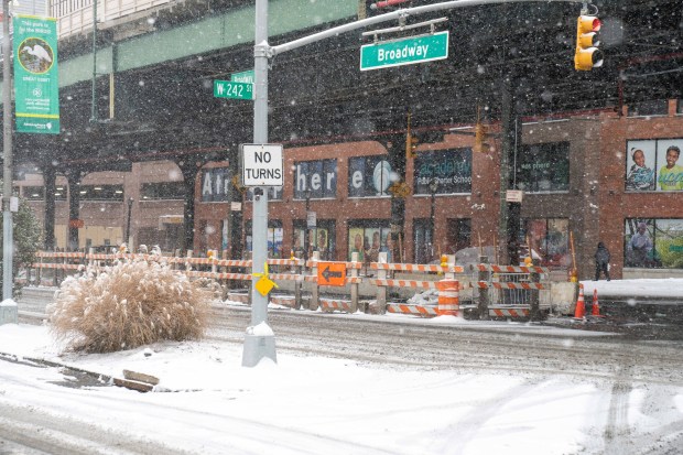 44yr old Keon Gill was pronounced dead at Saint Barnabas Hospital after he was shot in the chest at West 242nd Street and Broadway in the Bronx on Sunday January 25, 2026. 0752. (A 35yr old man, shot in the knee at the same location, was also taken to Saint Barnabas Hospital. Theodore Parisienne / New York Daily News)
