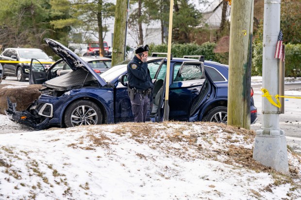 A young child was rushed to Staten Island University North Hospital in Cardiac Arrest after a grey Honda HRV SUV and a blue Audi Q5 SUV collided at the intersection of Forest Hill Road and Rockland Avenue and in Staten Island on Friday January 2, 2026. 1052. Four additional victims, who suffered serious injuries, were also transported to Staten Island University North Hospital. (Theodore Parisienne / New York Daily News)