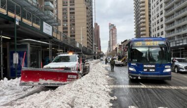 Snow-blocked bus stops pose challenge to commuters as NYC works to clear safe paths