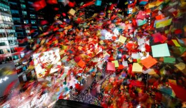 Confetti is released in Times Square during New Year's Eve celebration on Thursday, Jan. 1, 2026, in New York. (AP Photo/Eduardo Munoz Alvarez)