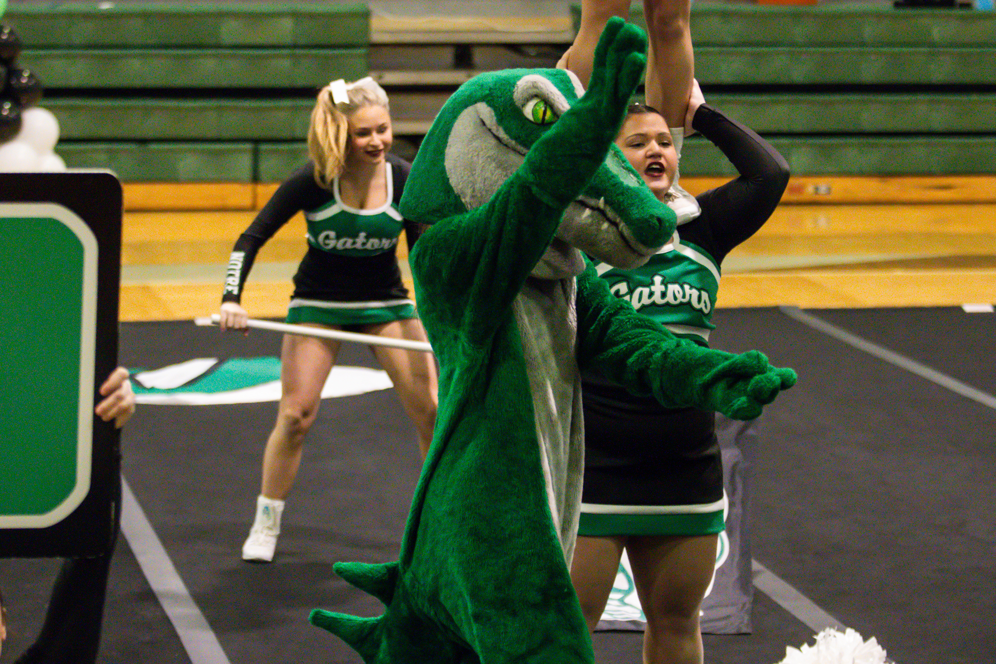 The event featured performances from four of the Staten Island teams competing in the National High School Cheerleading Competition this weekend along with the Seahawks showing off its routine. (Annie DeBiase for the Advance/SILive.com)