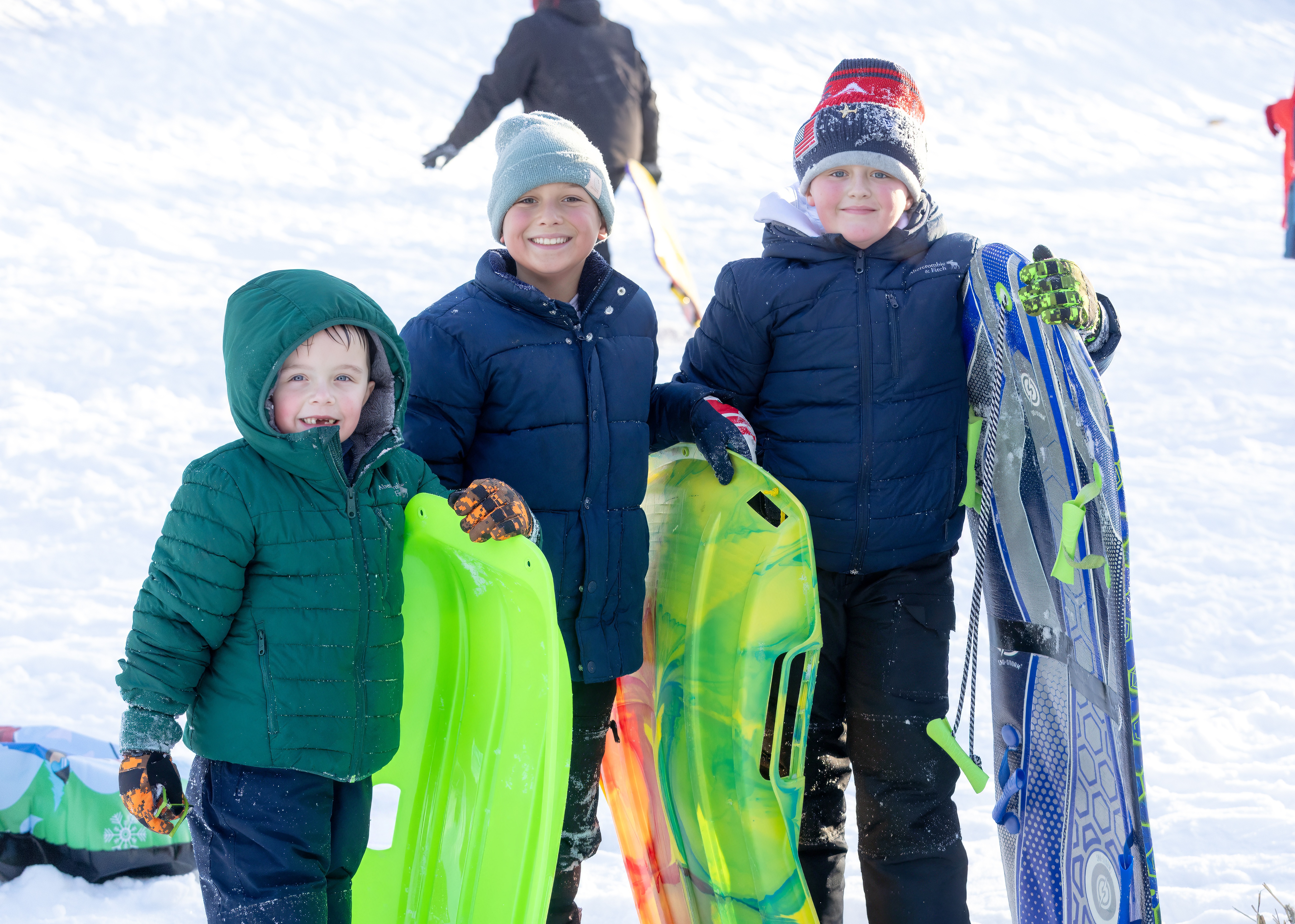 Children enjoy their snow day sledding in Clove Lakes Park on Monday, Jan. 26, 2026. (Advance/SILive.com | Jason Paderon)