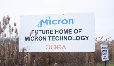 sign that reads 'future home of micron technology'