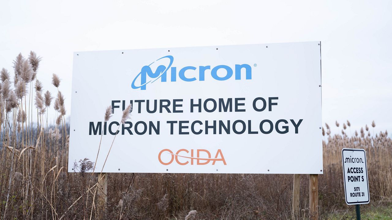 sign that reads 'future home of micron technology'