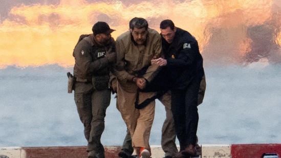 Captured Venezuelan President Nicolas Maduro is escorted, as he heads towards the Daniel Patrick Manhattan United States Courthouse for an initial appearance.(REUTERS)