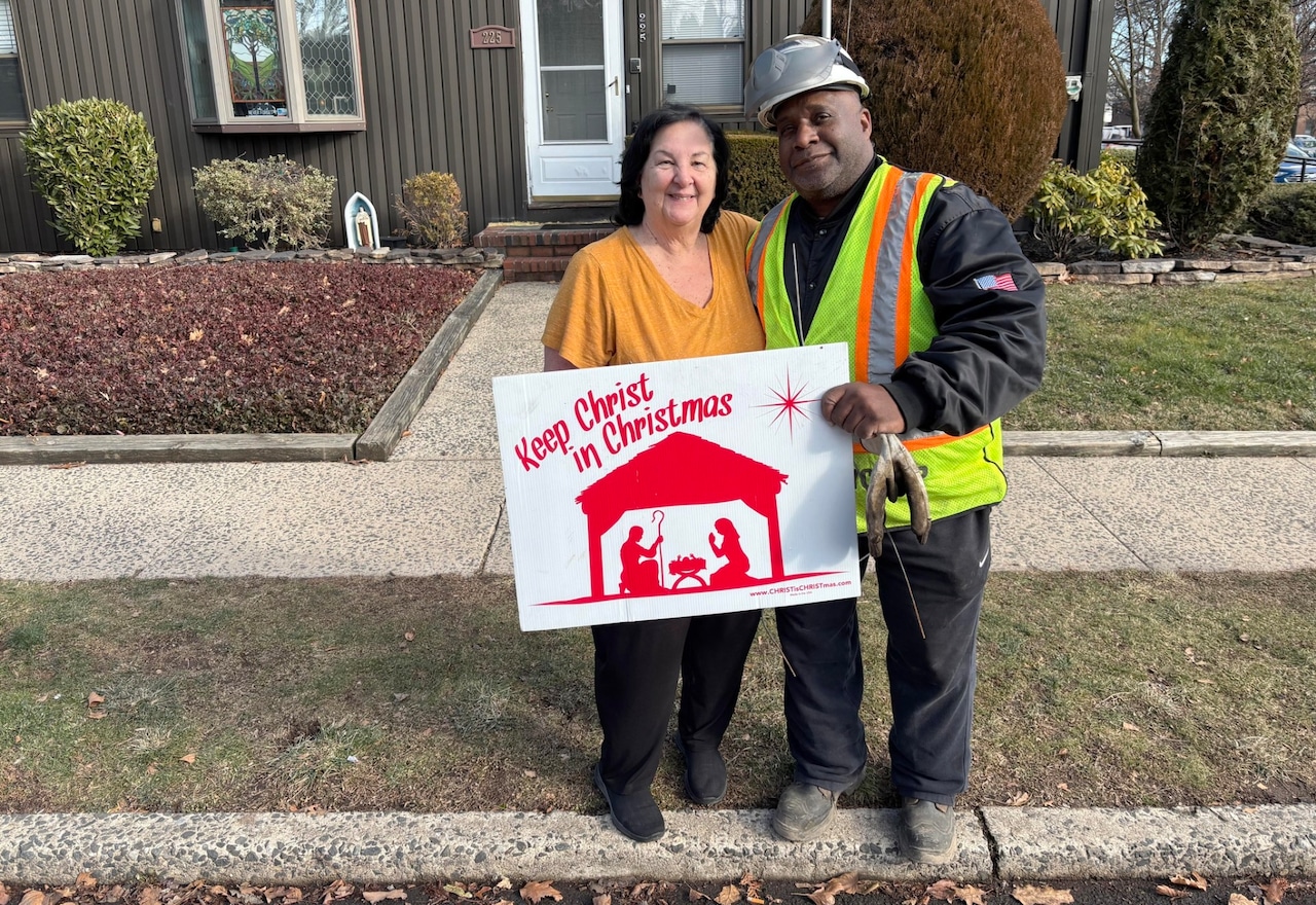 Christmas sign saved