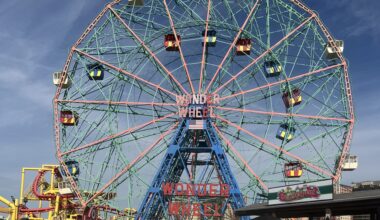 The Wonder Wheel, one of the most famous landmarks in Coney Island and among the oldest operating Ferris wheels in the world. Photo by Wayne Daren Schneiderman