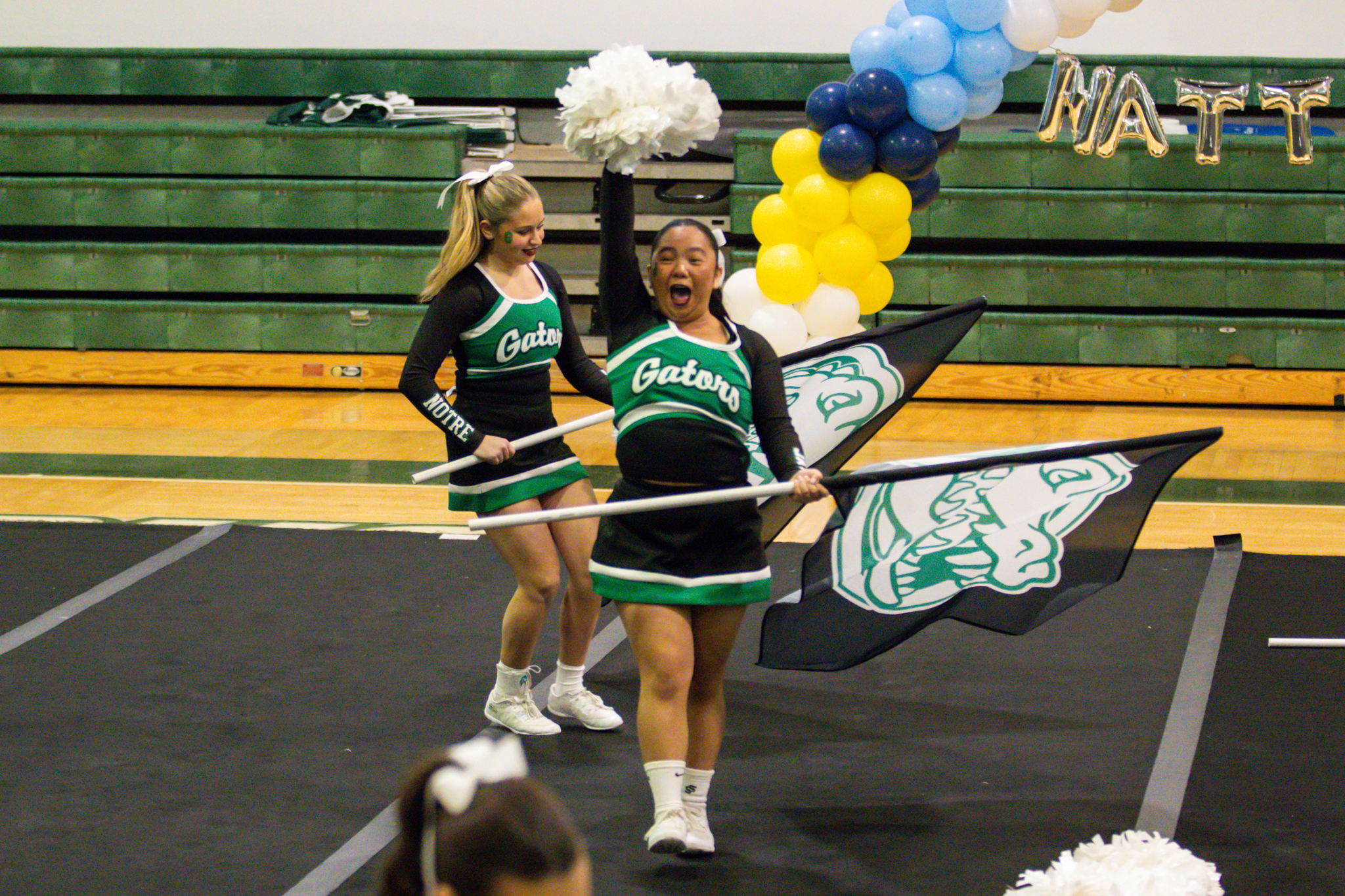 The event featured performances from four of the Staten Island teams competing in the National High School Cheerleading Competition this weekend along with the Seahawks showing off its routine. (Annie DeBiase for the Advance/SILive.com)
