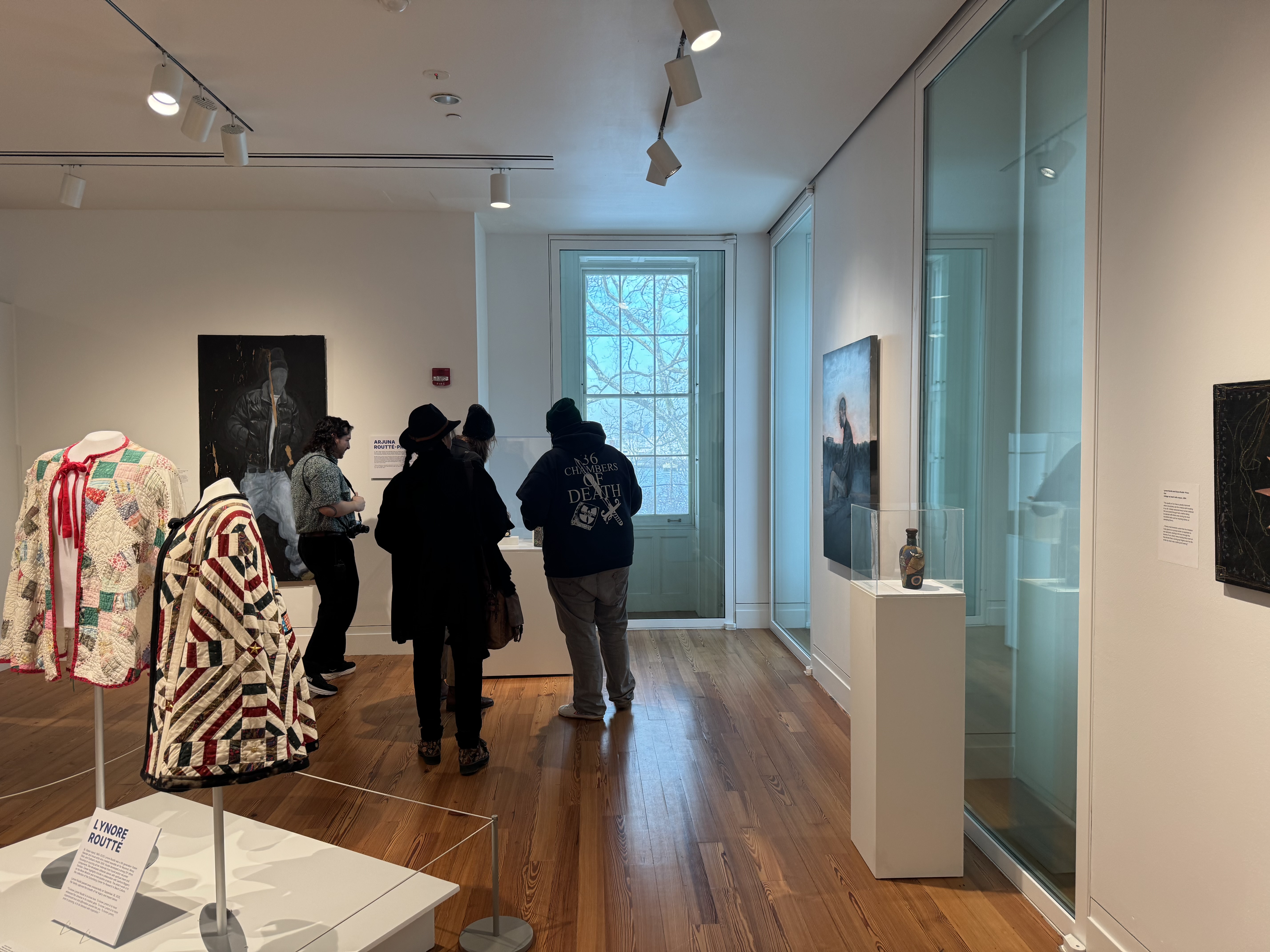 Artist admire the work of late Lenore Routté