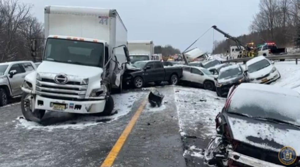 The weather is getting the blame for a 30-vehicle pileup on Interstate 81 south of Syracuse on...