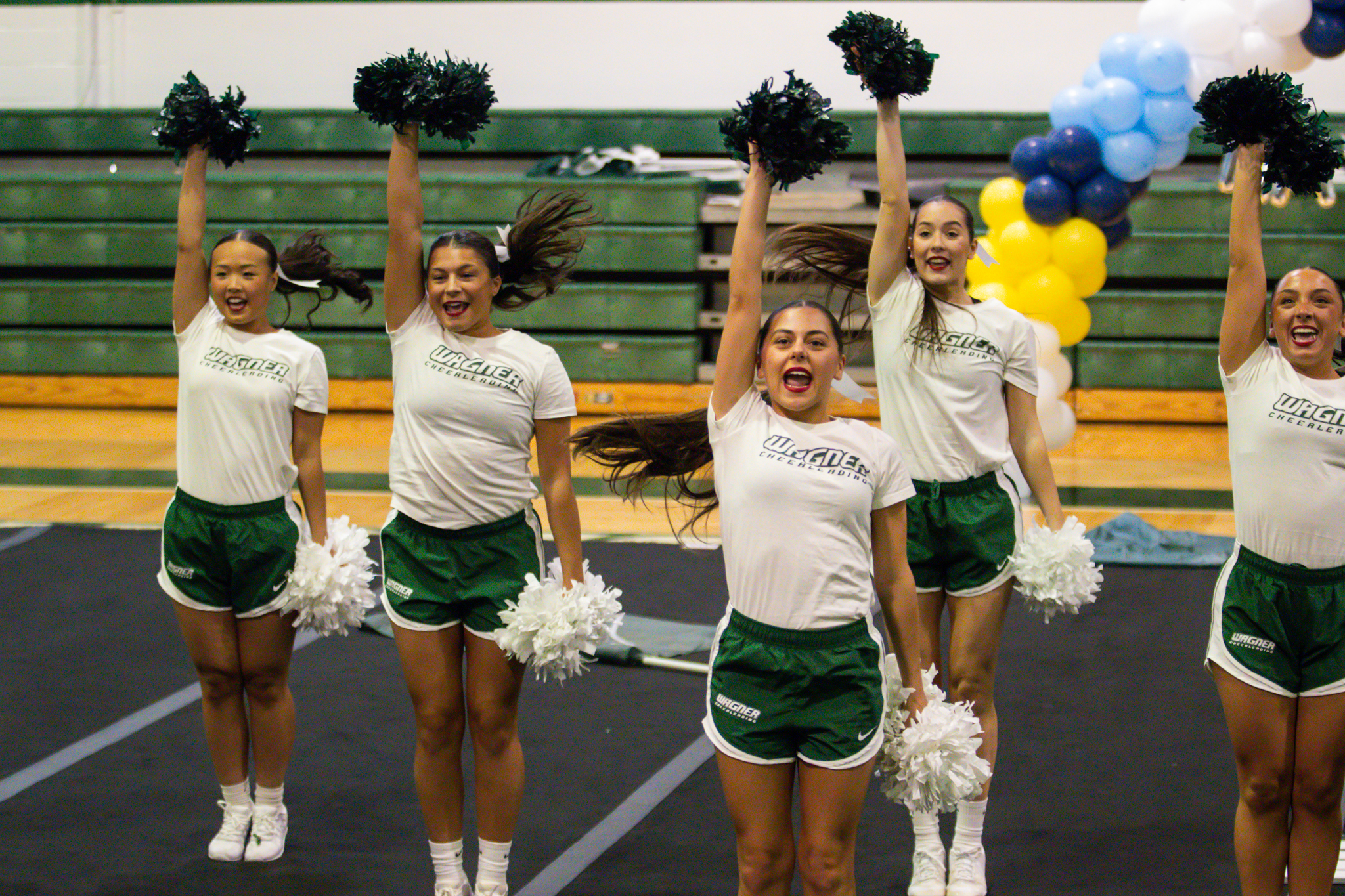 The event featured performances from four of the Staten Island teams competing in the National High School Cheerleading Competition this weekend along with the Seahawks showing off its routine. (Annie DeBiase for the Advance/SILive.com)