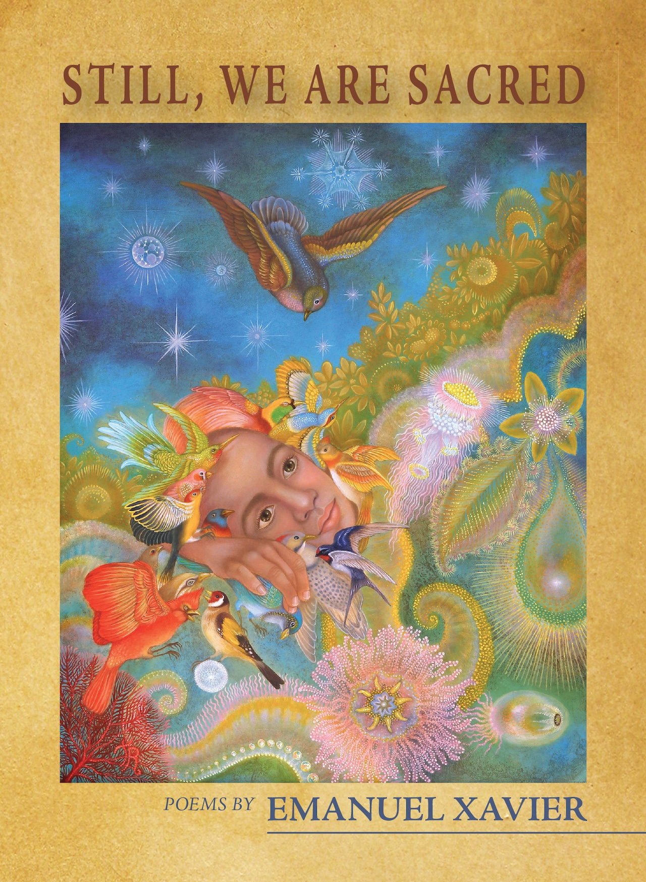 Cover of Xavier's new poetry collection "Still, We Are Sacred"