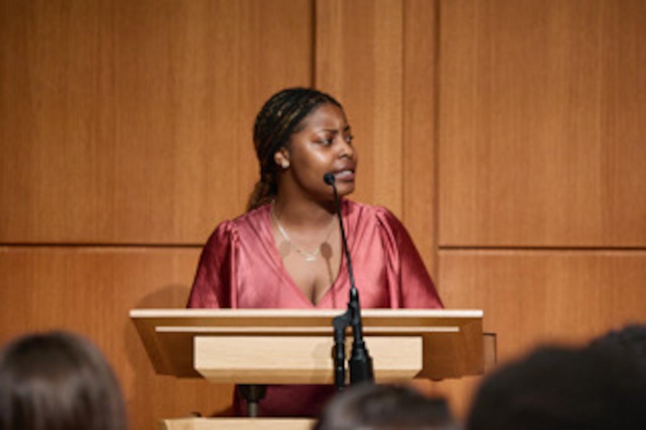 Pricess Kelly speaks at an exalt event in 2025