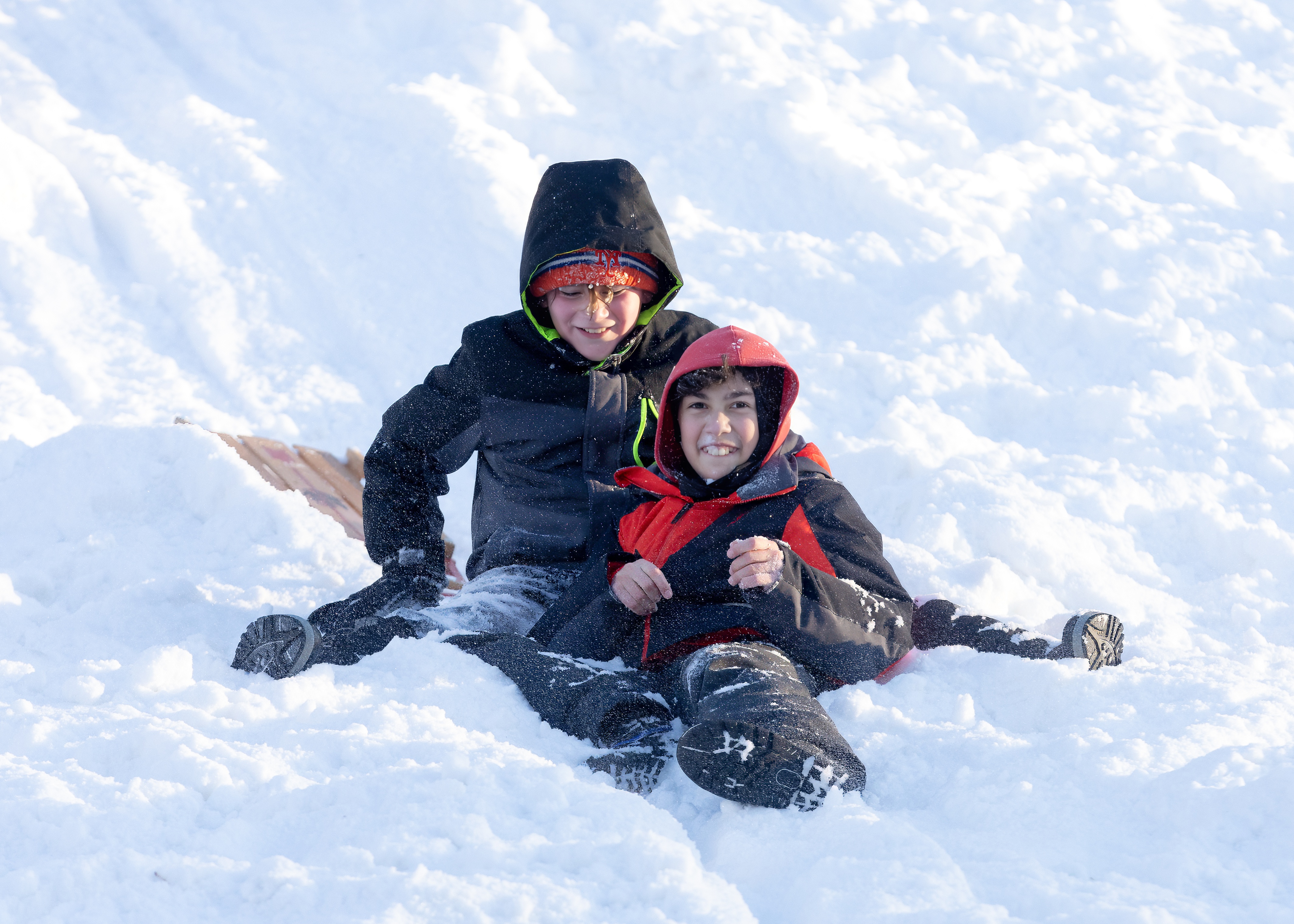 Children enjoy their snow day sledding in Clove Lakes Park on Monday, Jan. 26, 2026. (Advance/SILive.com | Jason Paderon)
