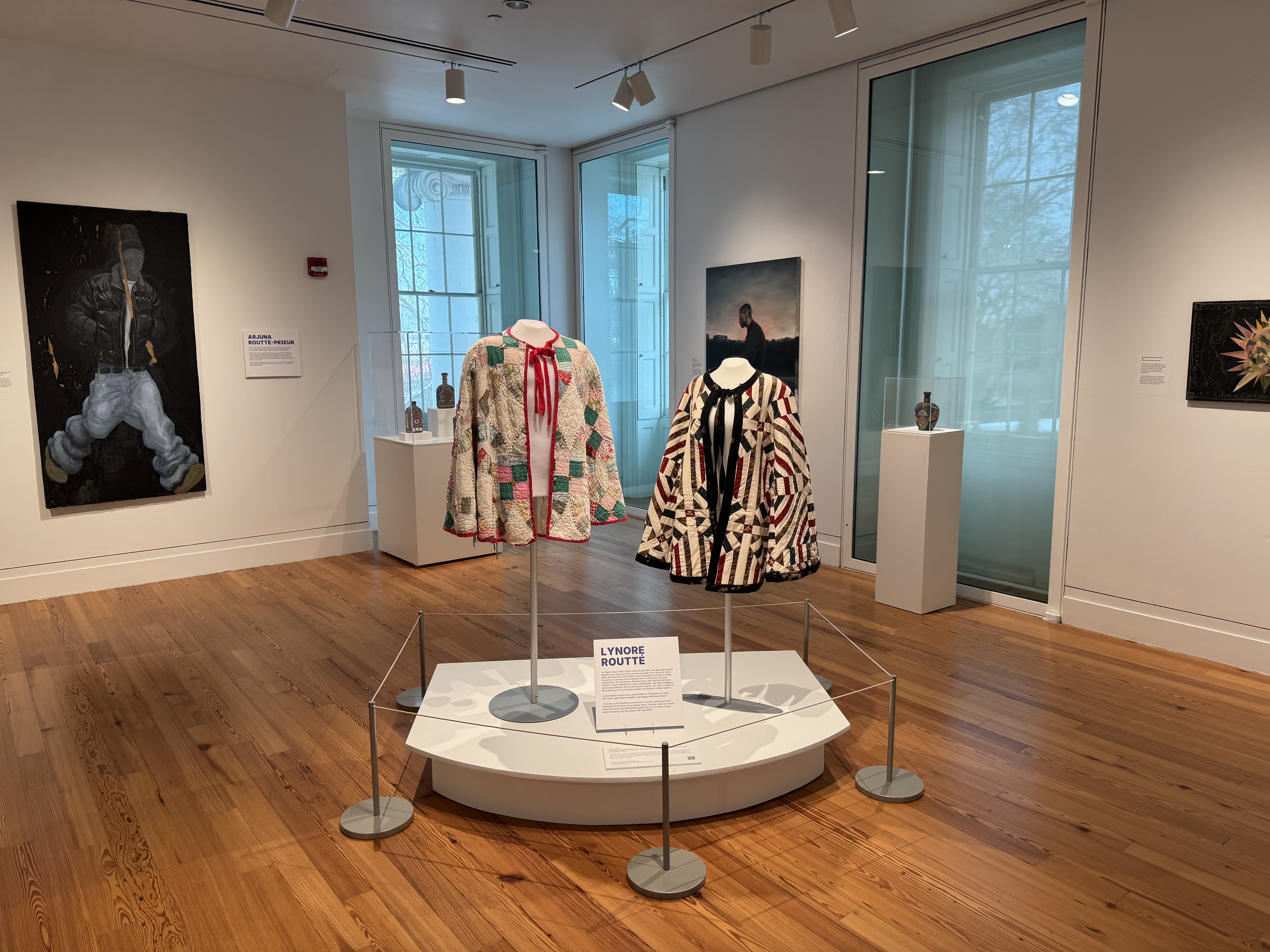 Lenore Routté's artwork is flanked by her son's at Staten Island Museum's triennial exhibit