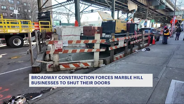 News 12 | Brooklyn | ‘I can’t pay the rent.’ Broadway construction forces Marble Hill businesses to shut their doors