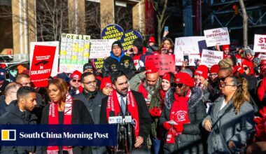 Zohran Mamdani joins New York City nurses on strike over labour dispute