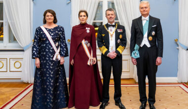 Queen Mary of Denmark makes poignant outfit choice as she joins husband King Frederik at glittering state banquet in Lithuania